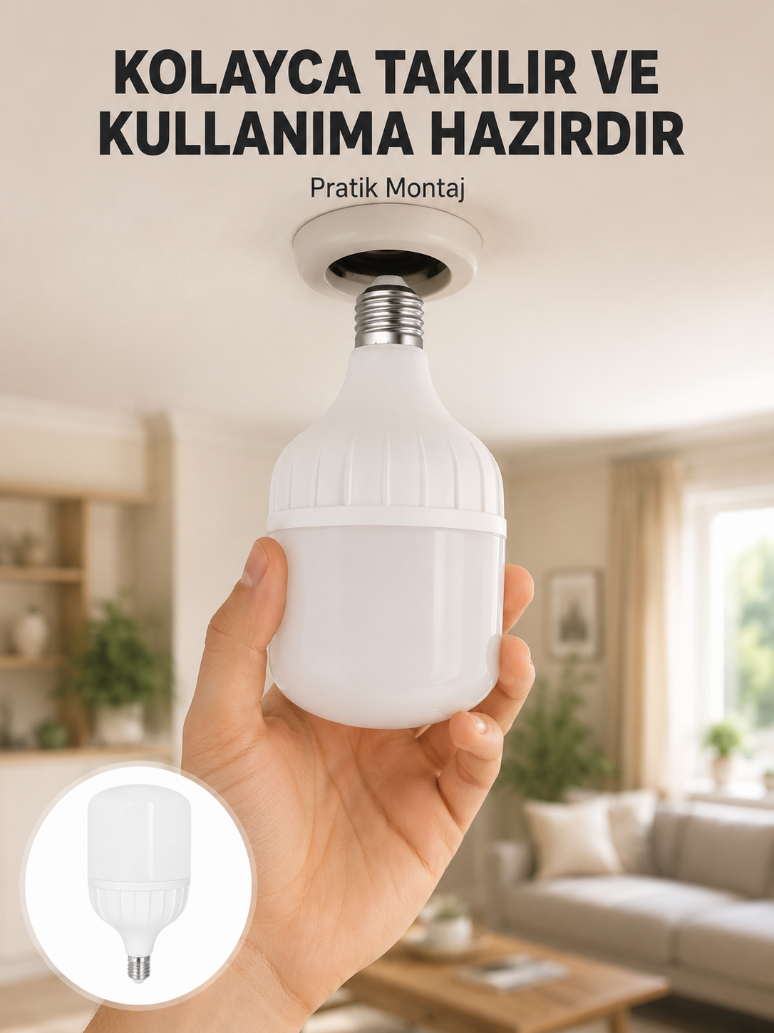 Acil Durumlara Uygun Şarjlı Torch LED Ampul 30 Watt