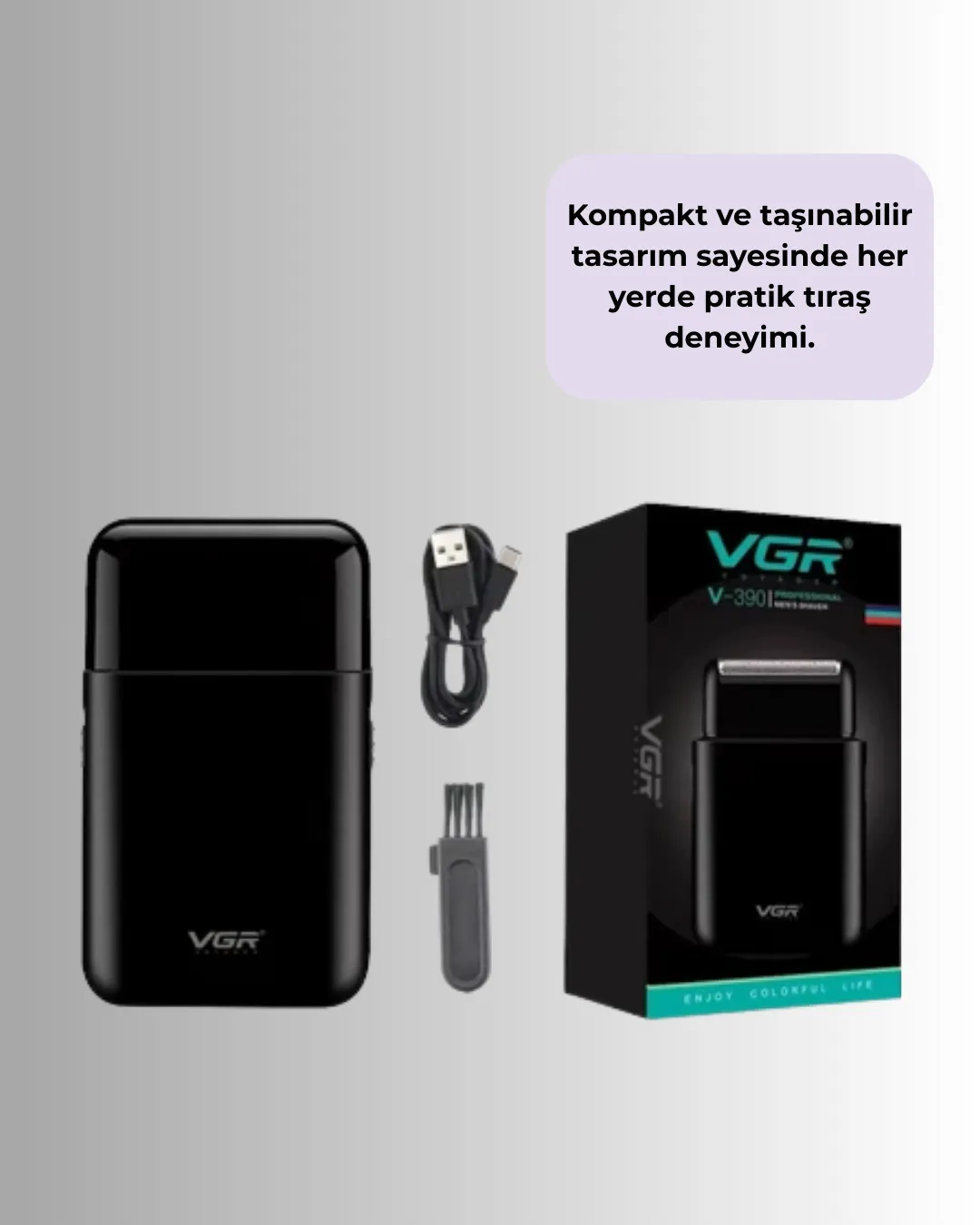 Çift Başlıklı Elektrikli Tıraş Makinesi | Suya Dayanıklı, Hafif ve Ergonomik