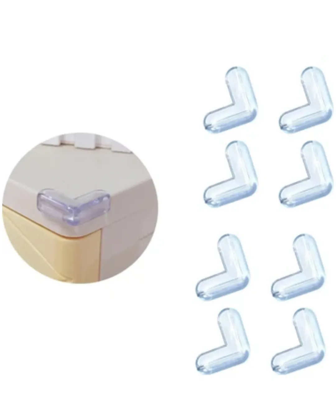 Mobilya Köşe Koruyucu 8 Adet Şeffaf Masa Kenarı Koruma Aparatı