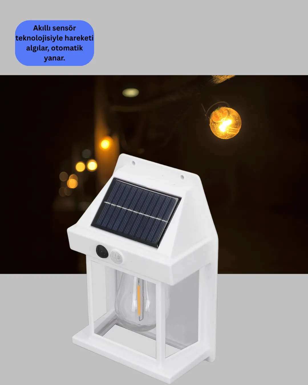1800 mAh Pilli Solar Duvar Aydınlatma