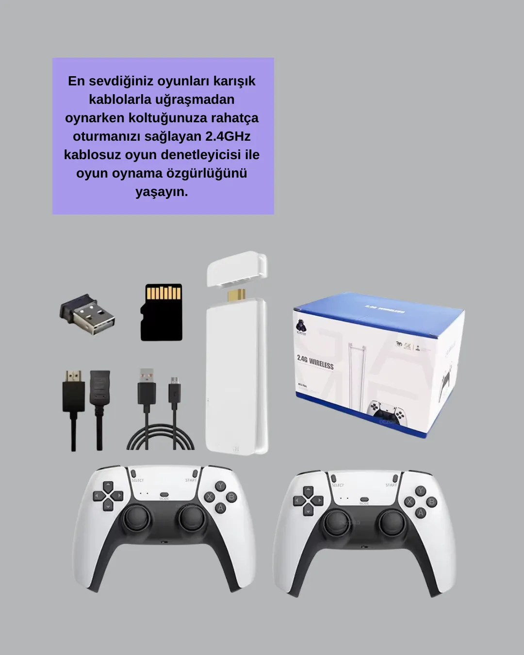 20.000 Klasik Oyun Dahili Kablosuz Kontrollü Oyun Kutusu