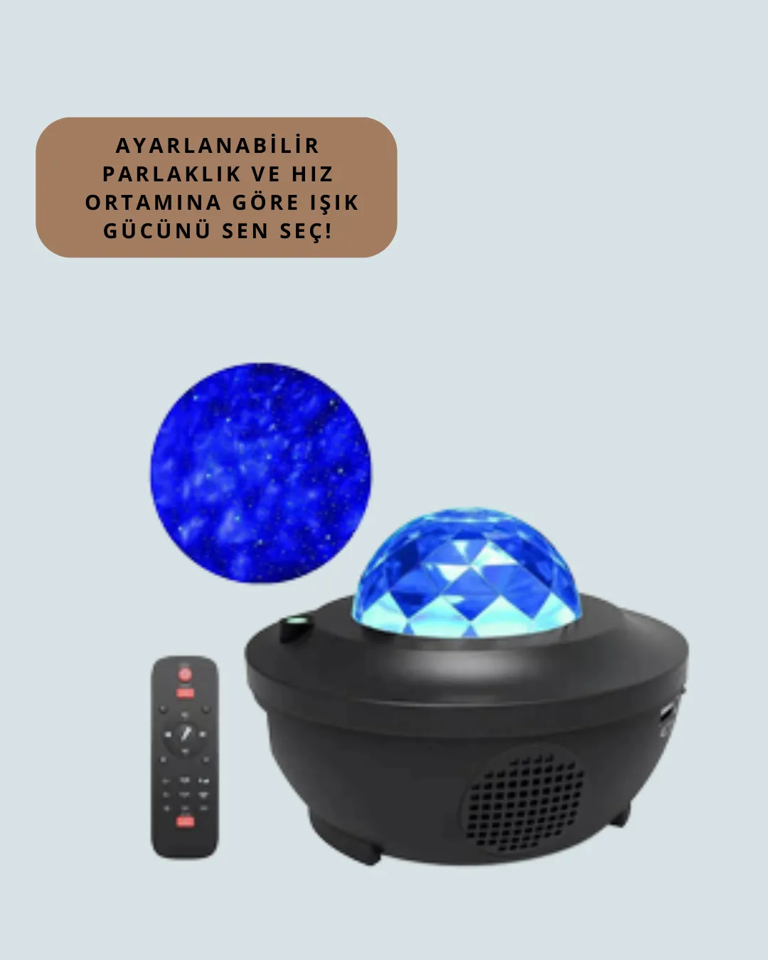 Bluetooth & USB Müzik Çalar Gece Lambası – 50 m² Kapsama, Uzaktan Kumanda