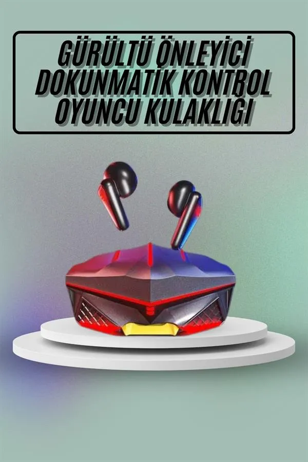 Dokunmatik Kontrol Tws Işıklı Kulakiçi Bluetooth Kulaklık Kablosuz Oyuncu Kulaklığı