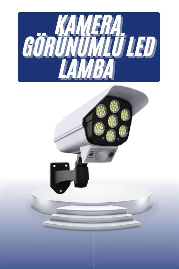 Solar Bahçe Lambası Uzaktan Kumandalı Kamera Görünümlü Hareket Sensörlü