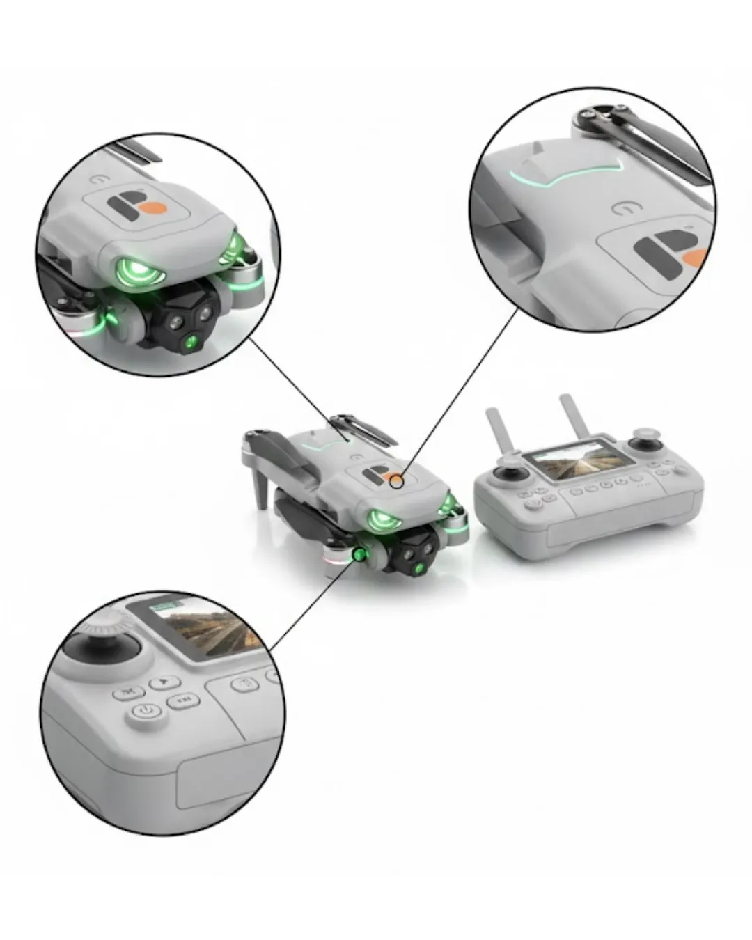 HD Kameralı Drone Ekranlı Kumanda Güvenli ve Dengeli Uçuş