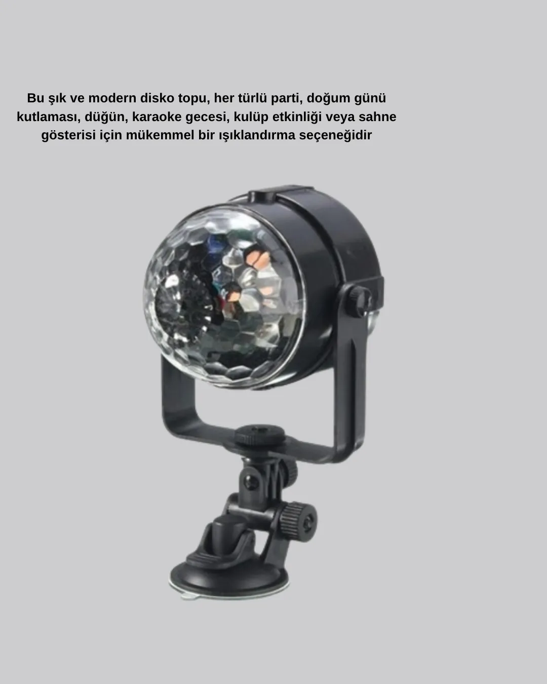 Ritme Duyarlı LED Disko Topu – Renkli Işık Gösterili Parti Lambası