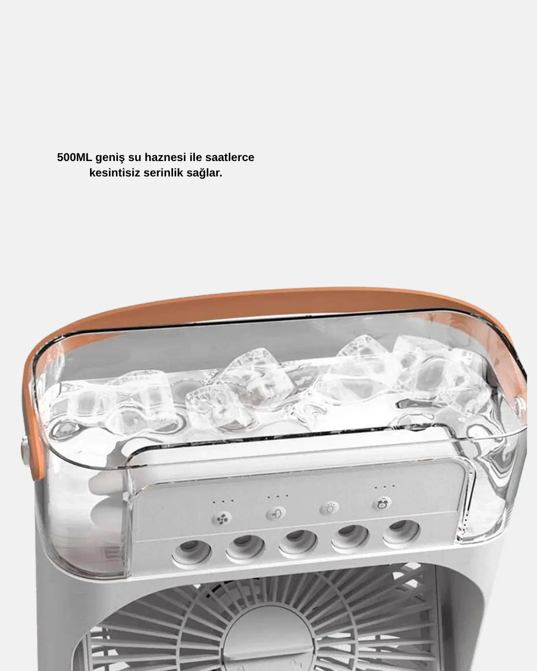 USB Bağlantılı Taşınabilir Mini Klima Fan 500ML Su Hazneli ve Sessiz Çalışma