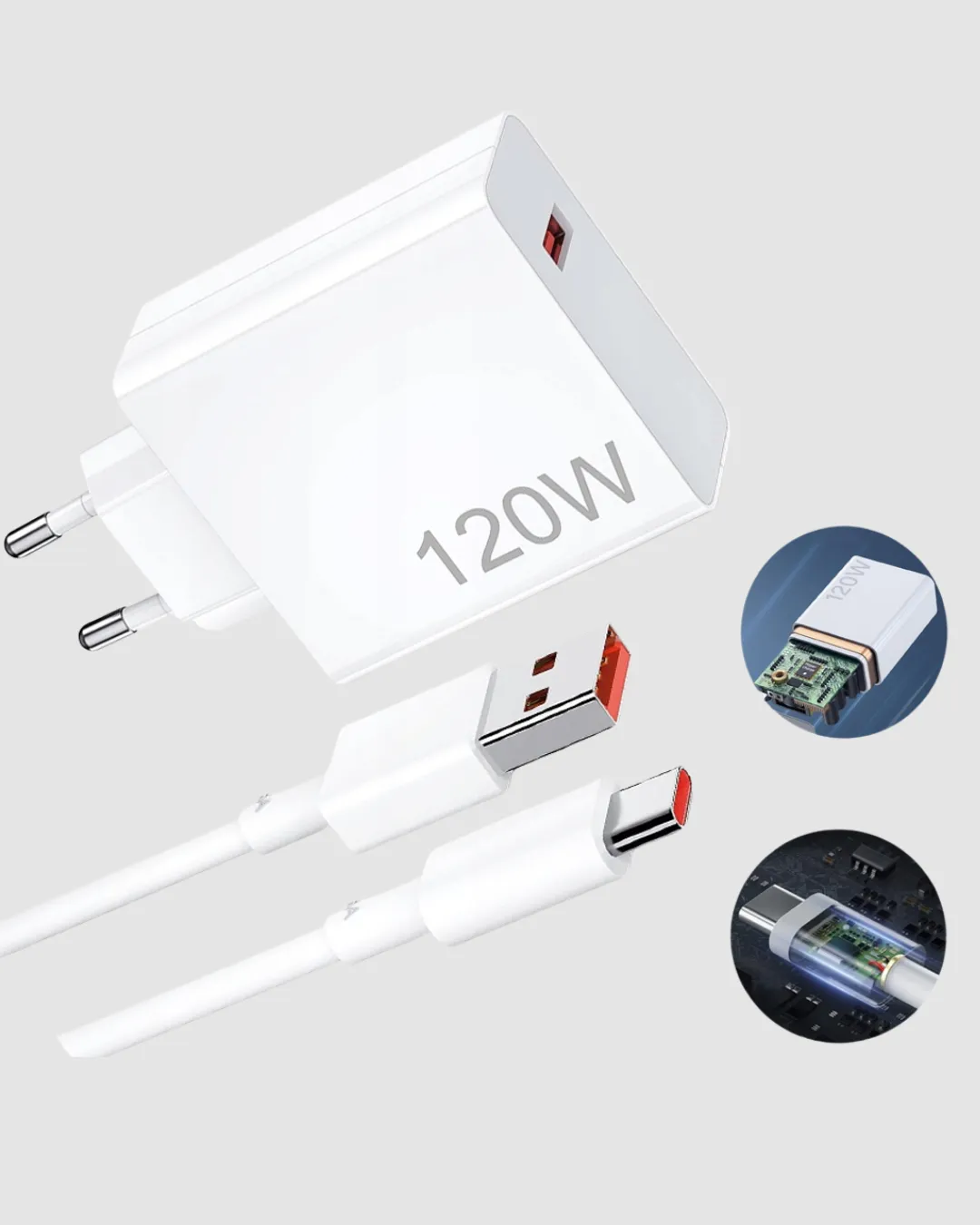 120W Type-C Hızlı Şarj Adaptörü – Akıllı Koruma ve Turbo Güç Desteği