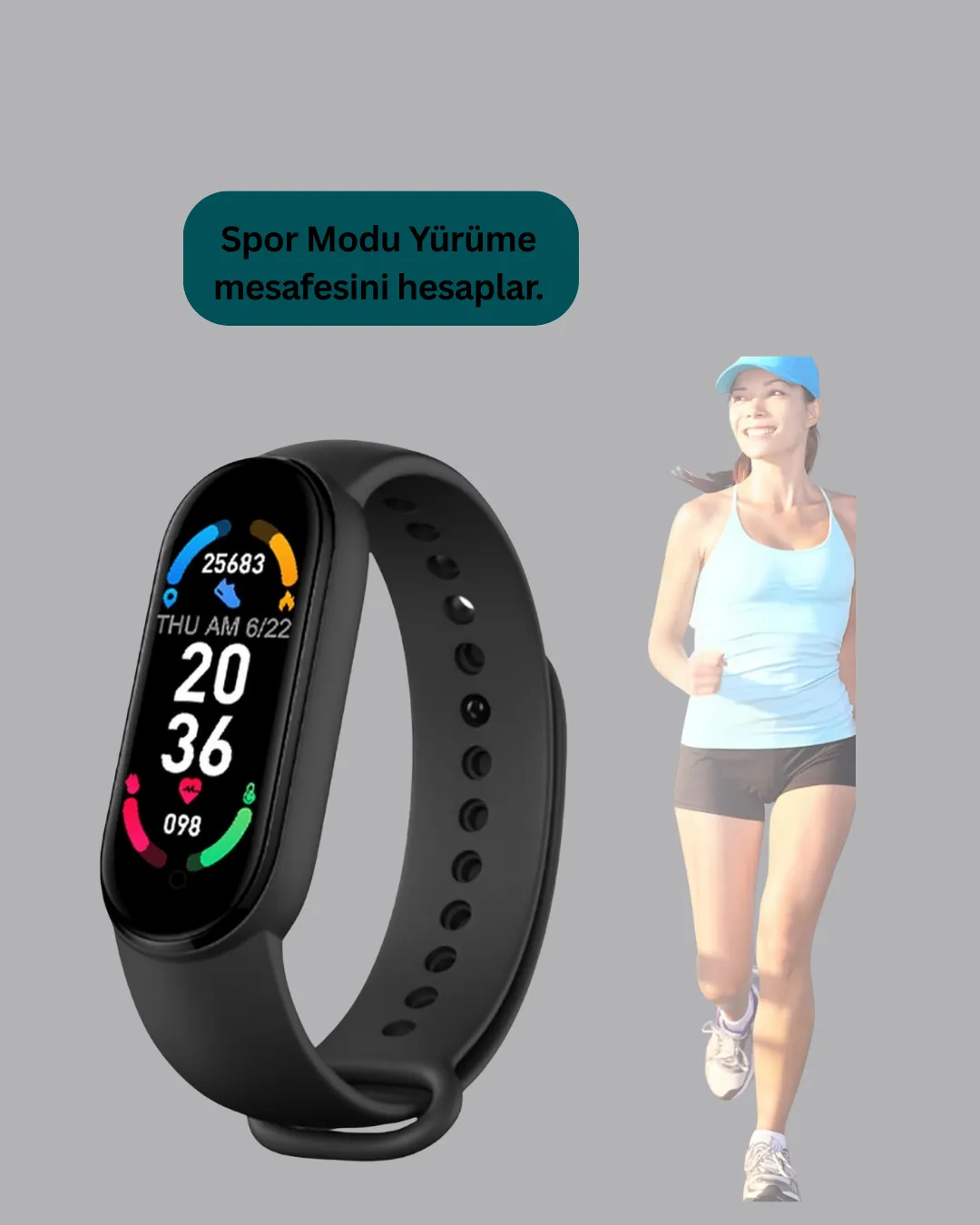 Titreşimli Bildirimli Akıllı Saat – Uyku Analizi ve Spor Modlarıyla