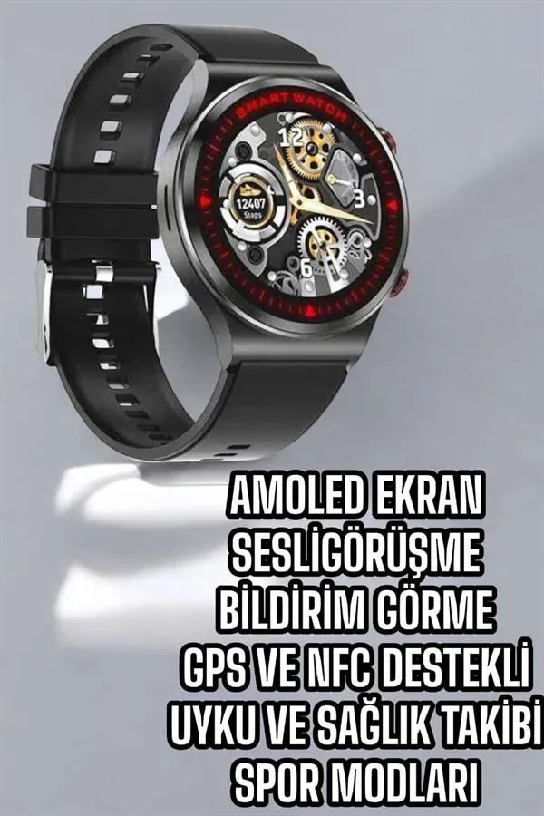 Bluetooth Bağlantılı Akıllı Saat Tüm Telefonlara Uyumlu Değiştirilebilir Kordon