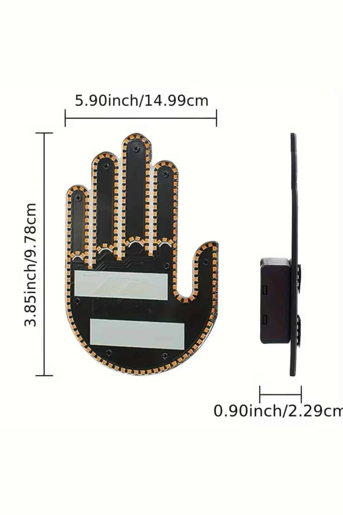 Kumandalı El Led Araba İçi 4 Farklı Mod El Orta Parmak Led