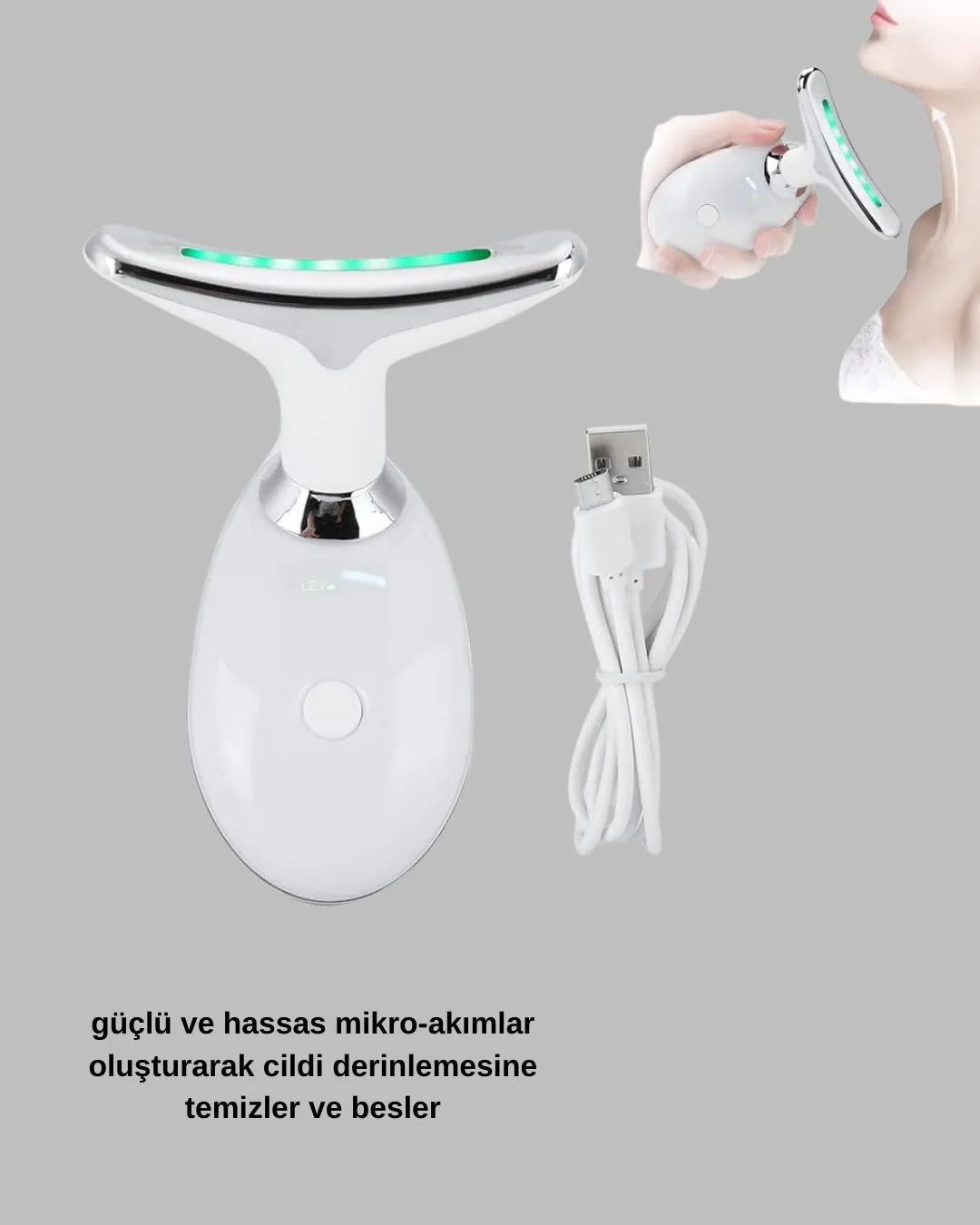 Kırışıklık Önleyici Güzellik Cihazı | Mikro Akım Masaj ve Isı Terapisi