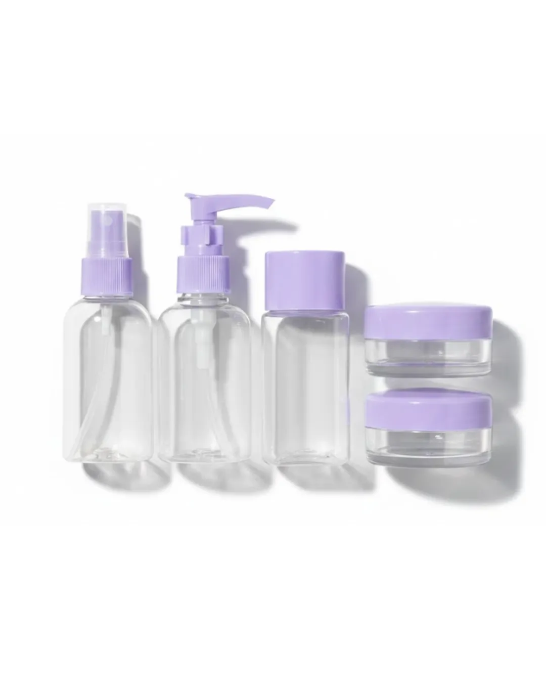 Seyahat İçin 5’li Şeffaf Kozmetik Şişe Seti 30 ml