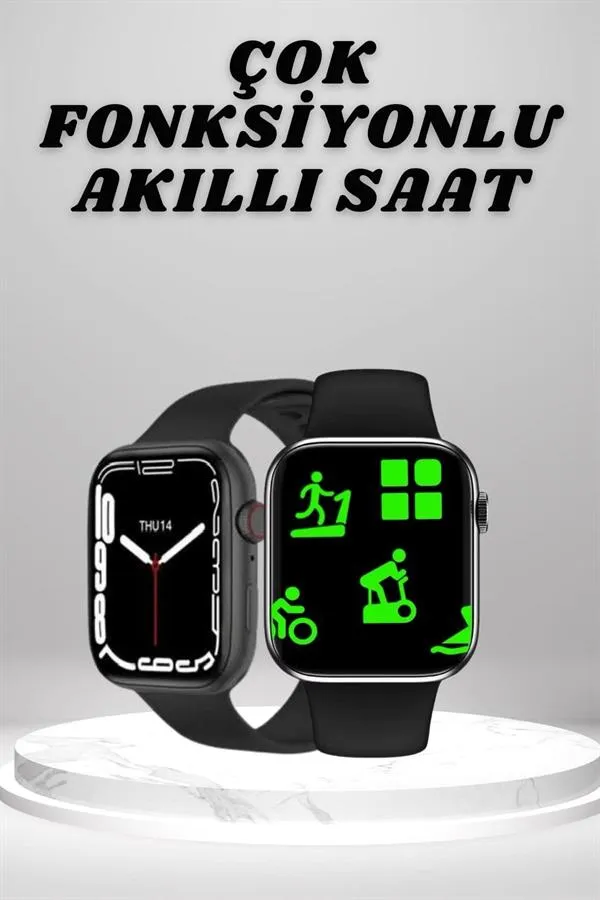 Akıllı Saat Tema Değiştirme Uyku ve Sağlık Takibi Sesli Asistan Bildirim Görme