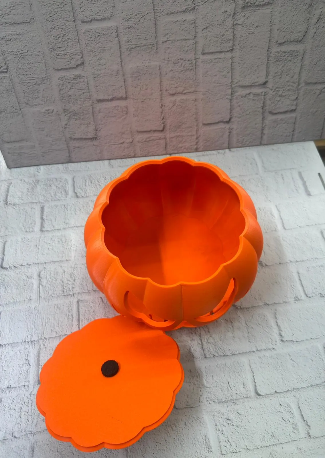 Dekoratif Balkabağı Şekerlik 21×15 cm Kapaklı Turuncu Kutu