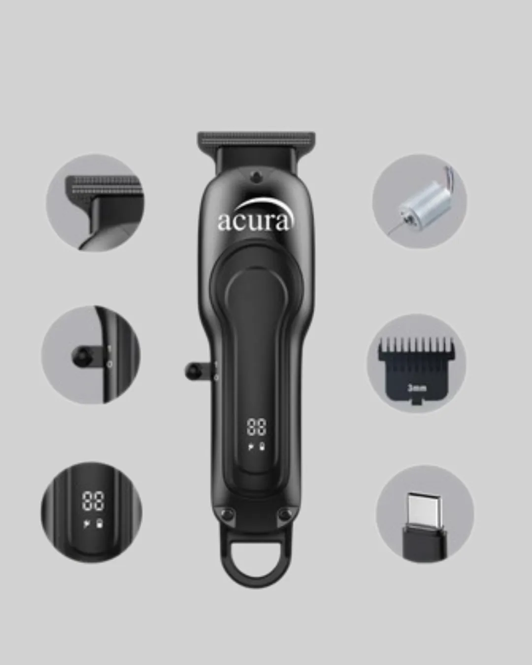 Evde ve Profesyonel Kullanıma Uygun Turbo Modlu Tıraş Makinesi