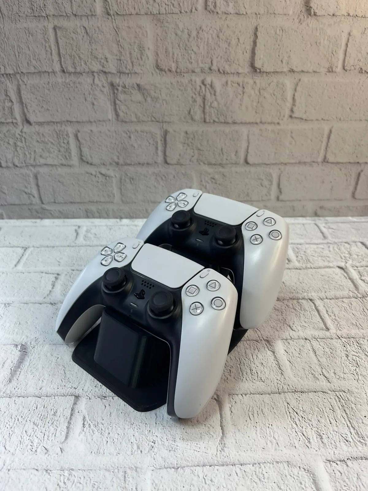 Dekoratif Siyah İkili Gamepad Standı 7x18 cm