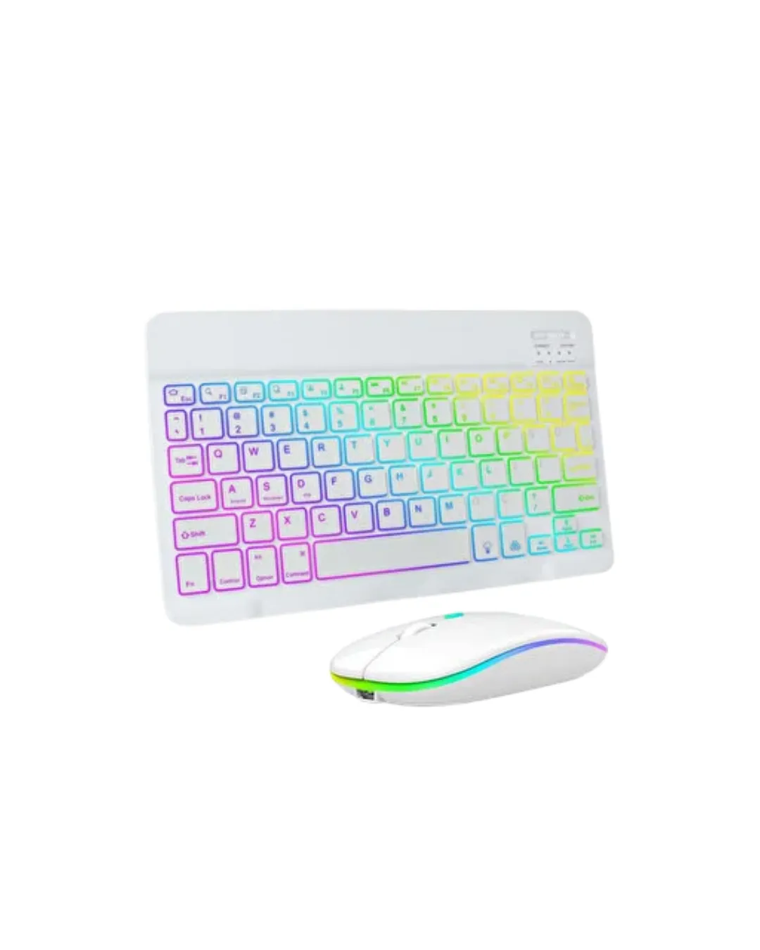 Çoklu Cihaz Uyumlu Kablosuz Klavye Mouse Seti Aydınlatmalı