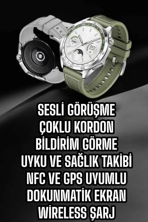 Akıllı Saat Sesli Görüşme Uyku ve Sağlık Takibi NFC Uyumlu