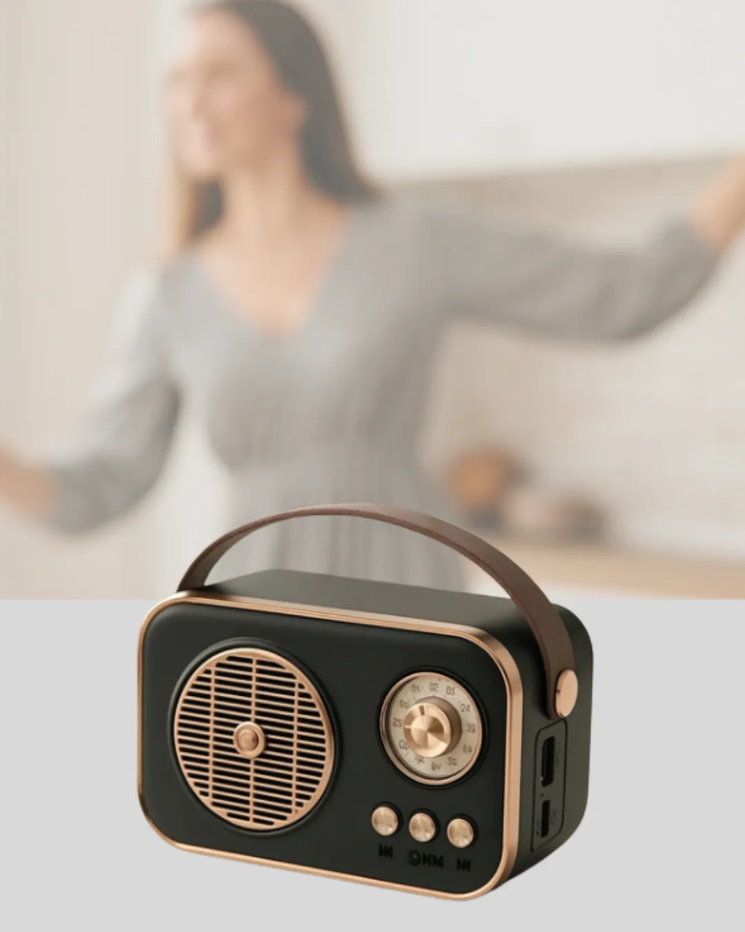 Klasik Retro Radyo – Bluetooth Destekli, FM Özellikli Şarjlı Hoparlör