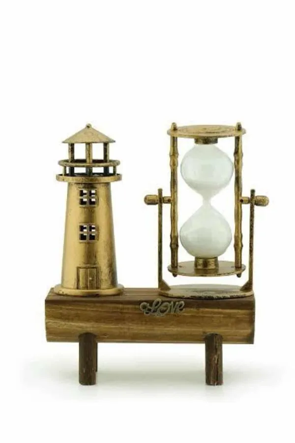 Eyfel Kulesi ve Deniz Feneri Dekoratif Masa Biblosu Hediyelik