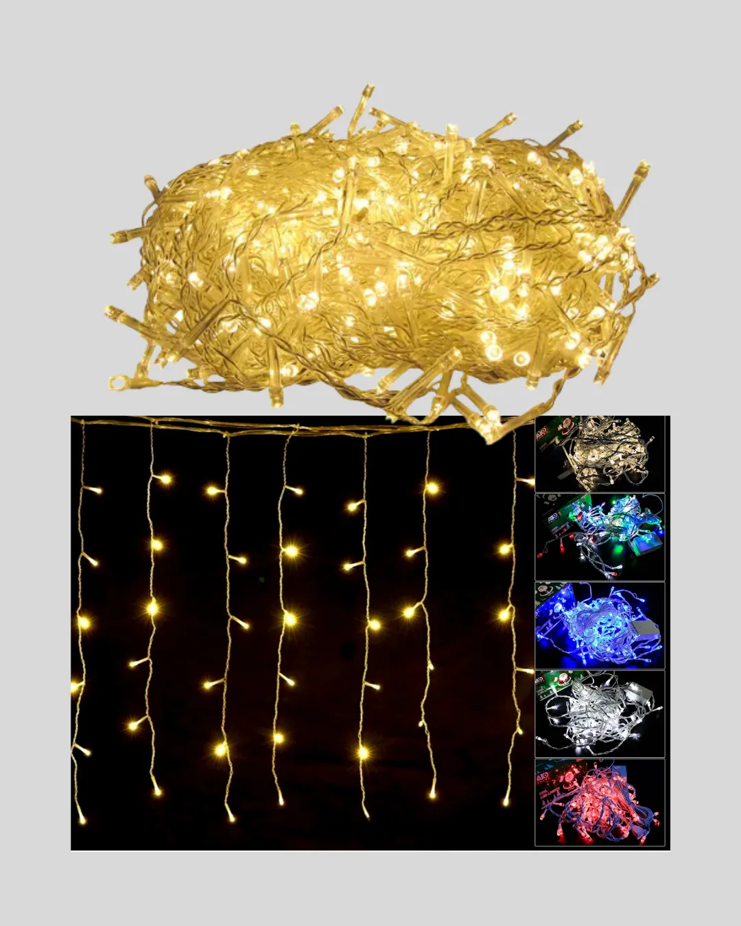 4 Metre Yılbaşı Şelale Led Perde Işık Ev Bahçe Dekor