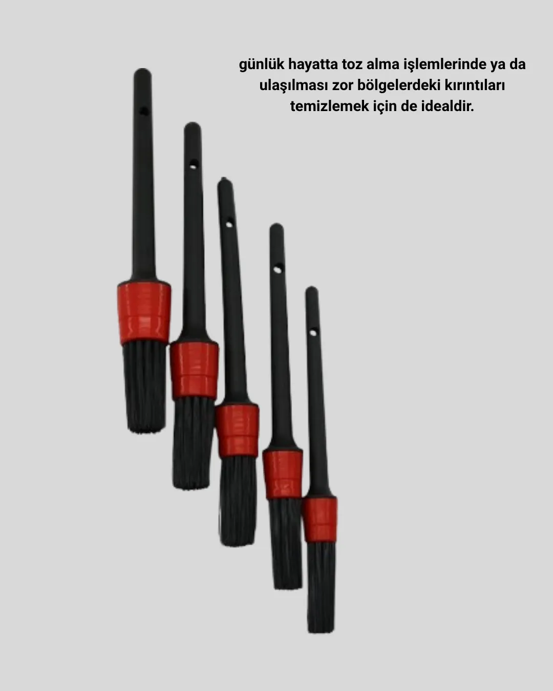 5 Parça Detay Temizlik Fırçası Seti Jant Motor Havalandırma İç Dış Temizlik