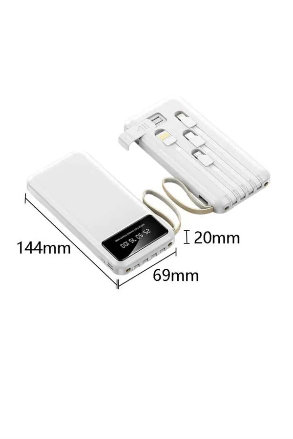 Powerbank Şarj Cihazı 4 Çıkışlı 20.000 MAH Powerbank Taşınabilir Çoklu Giriş