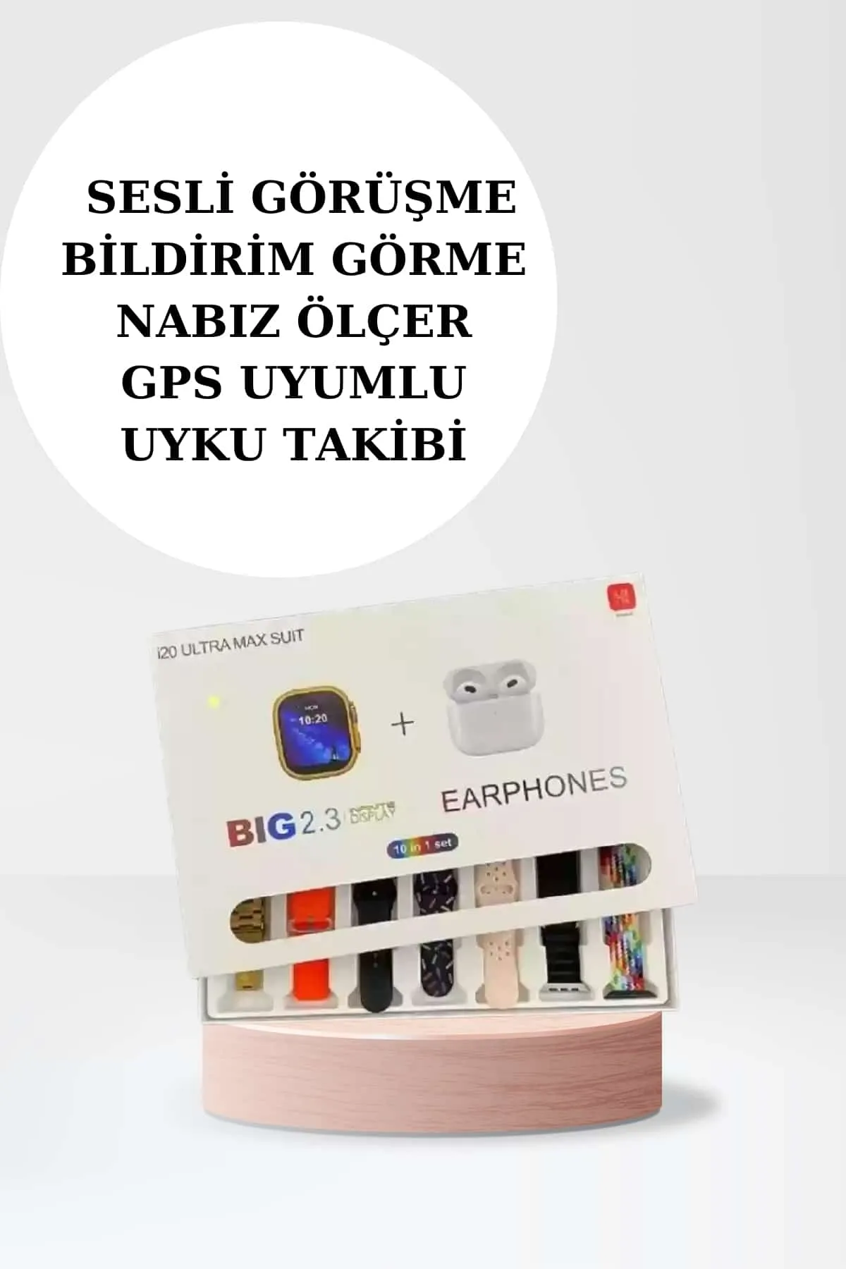 Akıllı Saat Bluetooth Kulaklık Adımsayar Sağlık Takibi Çağrı Cevaplama