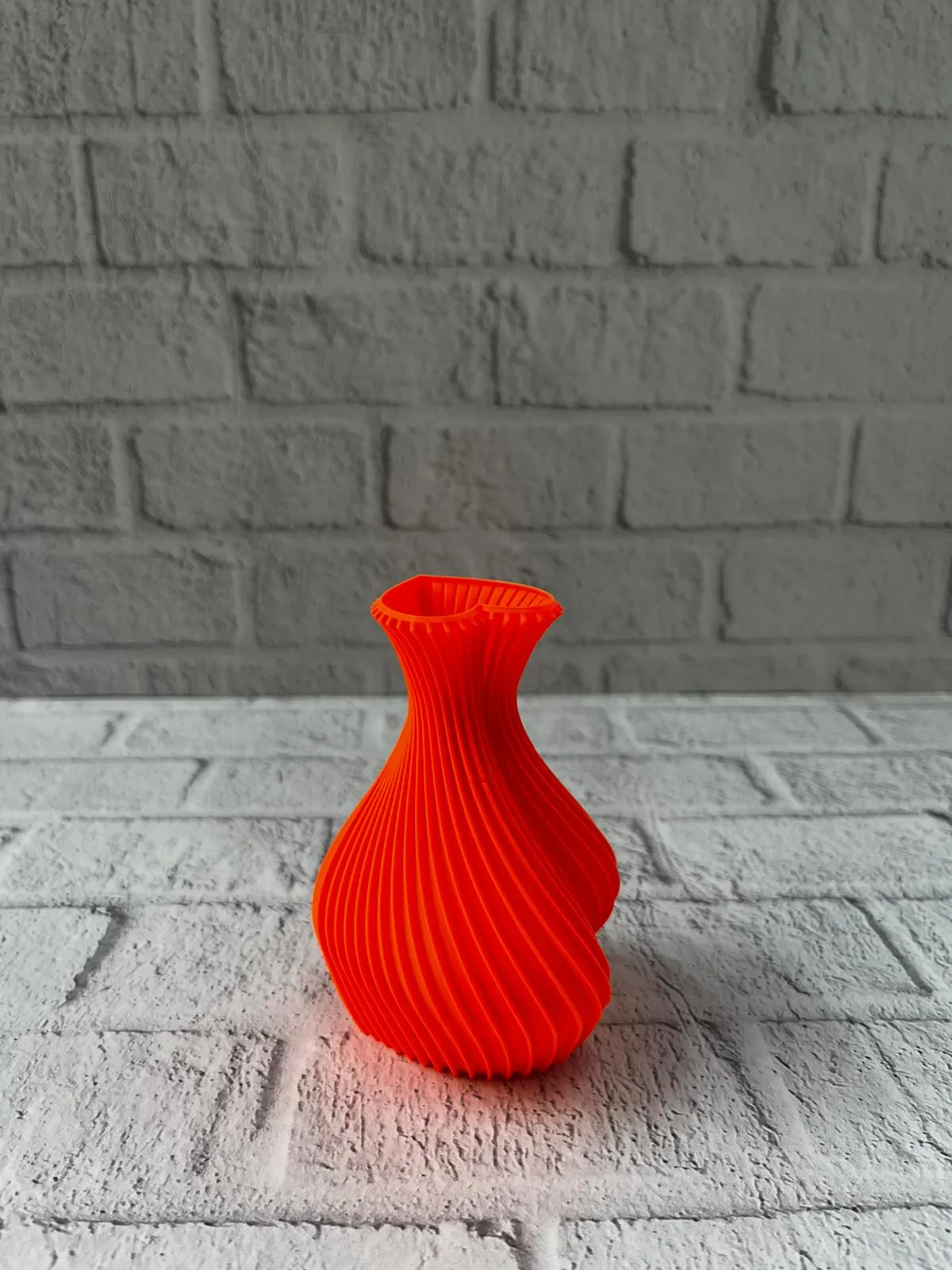 11 cm Turuncu Kalp Formlu Mini Vazo Estetik Dekoratif Obje