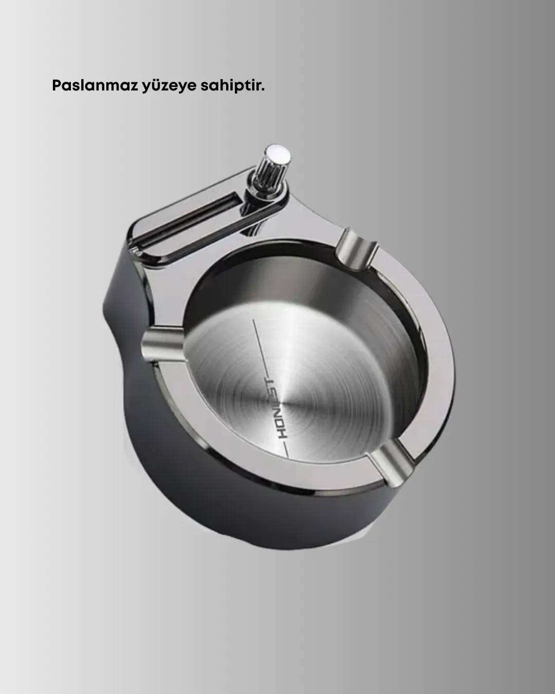 Yuvarlak Çakmaklı Küllük Dayanıklı Metal Yapı