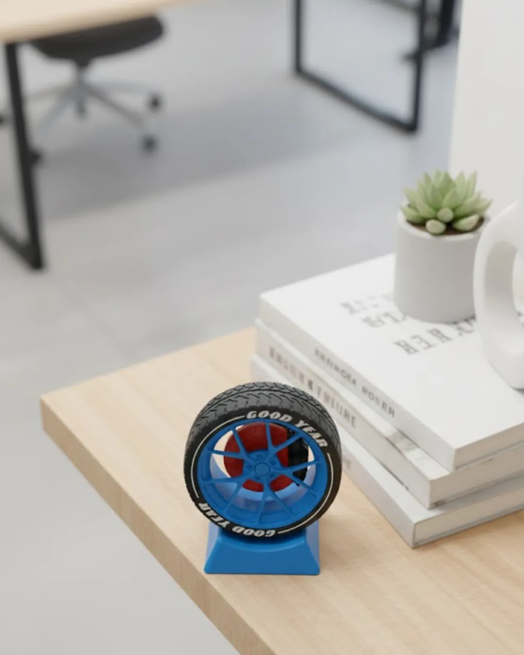 Araba Tutkunlarına Özel Jant Tasarımlı Masa Dekoru