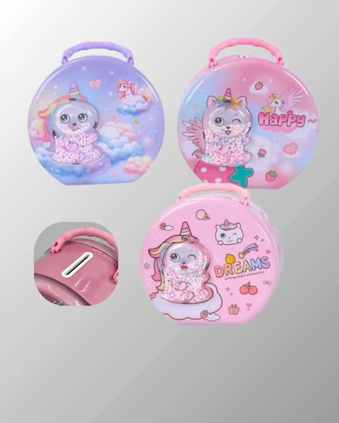 Mini Çocuk Para Kasası Güvenli Kilitli Birikim Kutusu