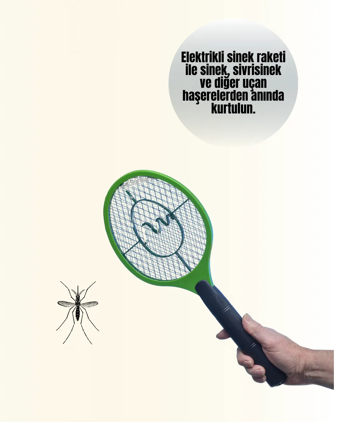 Elektrikli Sinek Raketi | Yüksek Voltajlı, Güvenli ve Taşınabilir