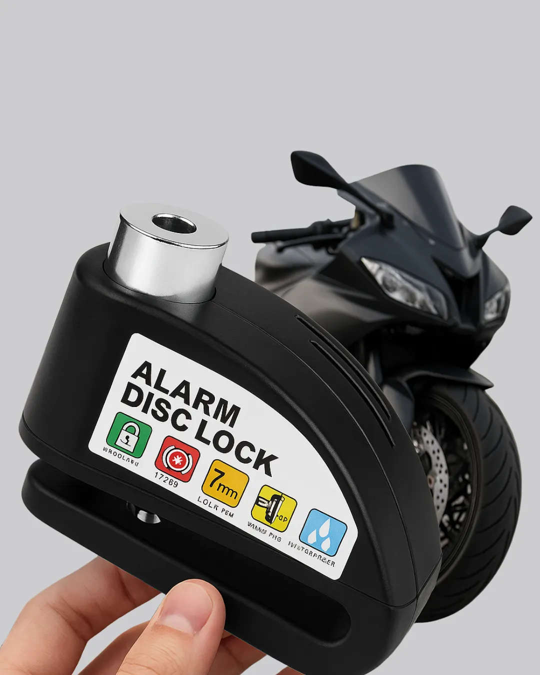 Taşınabilir Alarm Disk Kilidi Motosiklet Scooter Bisiklet Güvenlik