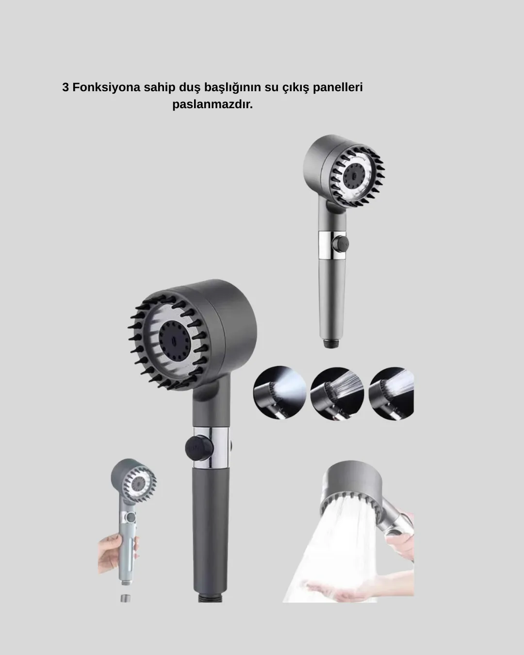 Spa Etkili Masaj Uçlu Duş Başlığı Ergonomik Tasarım