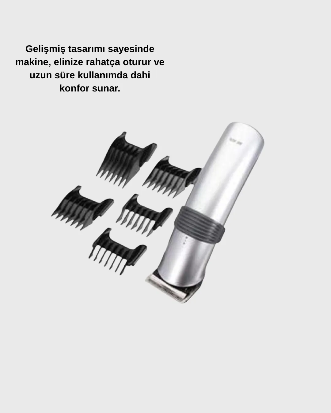 Kablosuz Profesyonel Tıraş Makinesi – Şarjlı, 60 Dakika Kullanım Süreli, Çelik Bıçaklı, Sessiz Motor