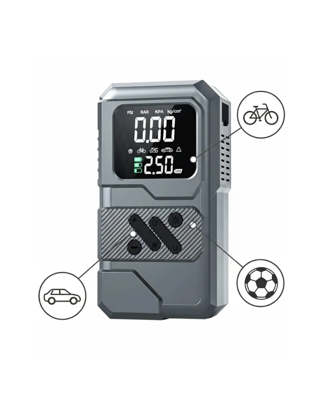 Çok Fonksiyonlu Akü Takviye ve Taşınabilir Hava Kompresörü