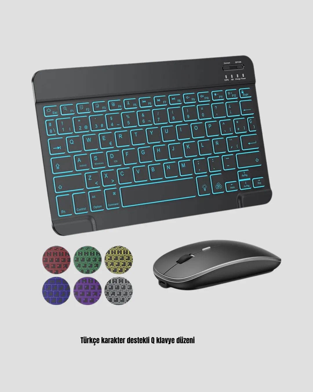 RGB Aydınlatmalı Q Klavye Türkçe Karakter Destekli