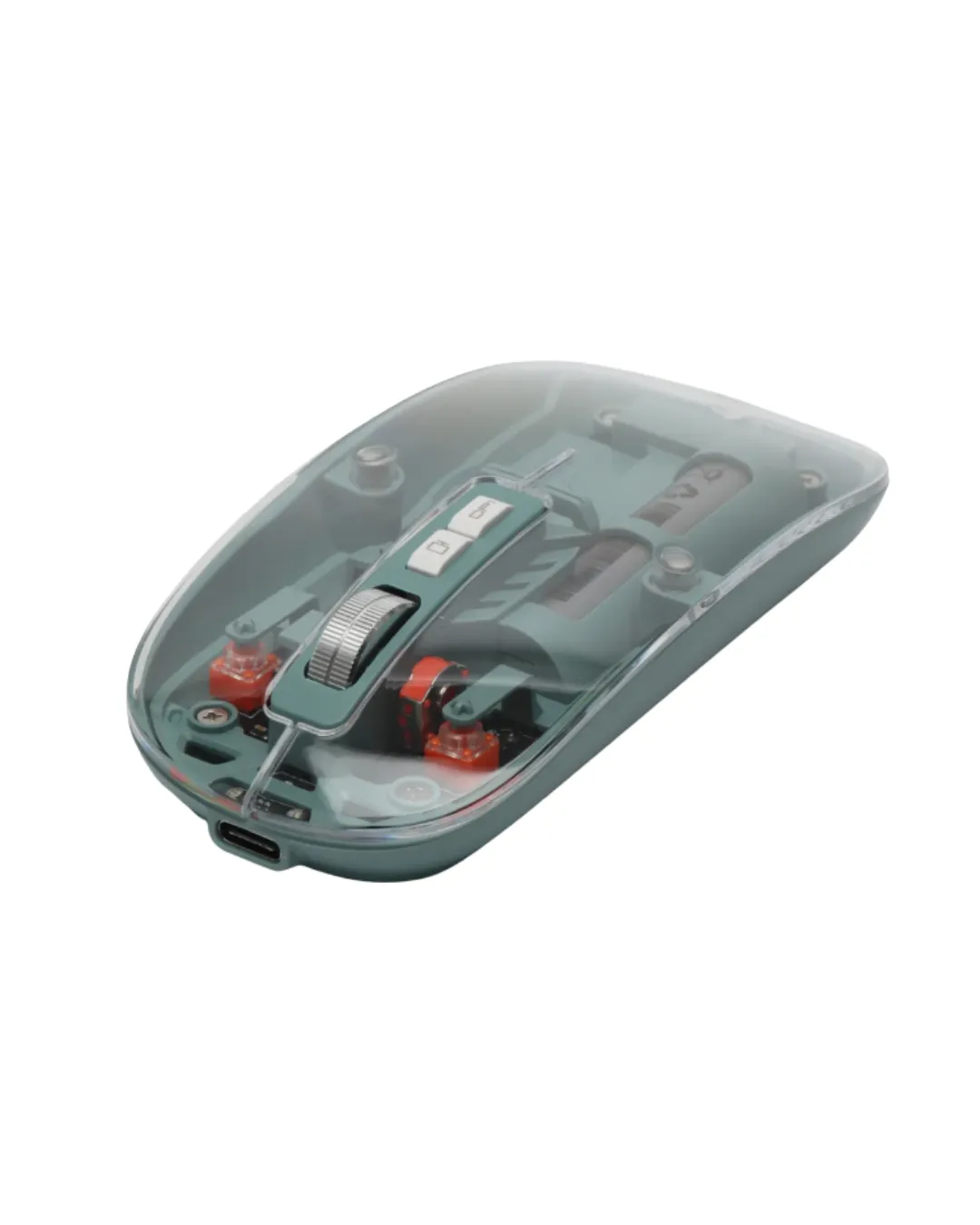 Bluetooth ve 2.4G USB Destekli Pilli Kablosuz Şeffaf Mouse