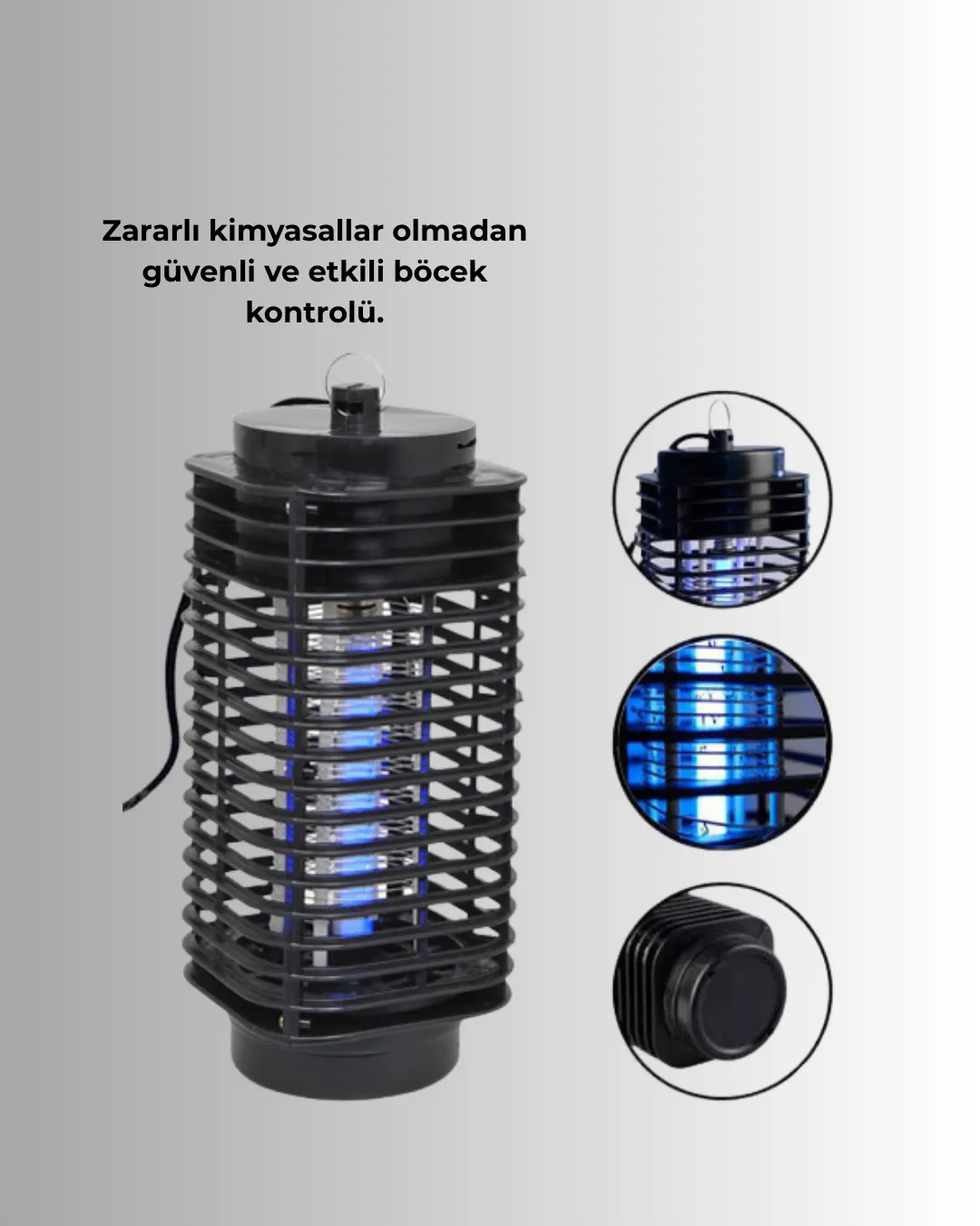 Kimyasal İçermeyen UV Işıklı Böcek ve Sivrisinek Kapanı – Güvenli Kullanım