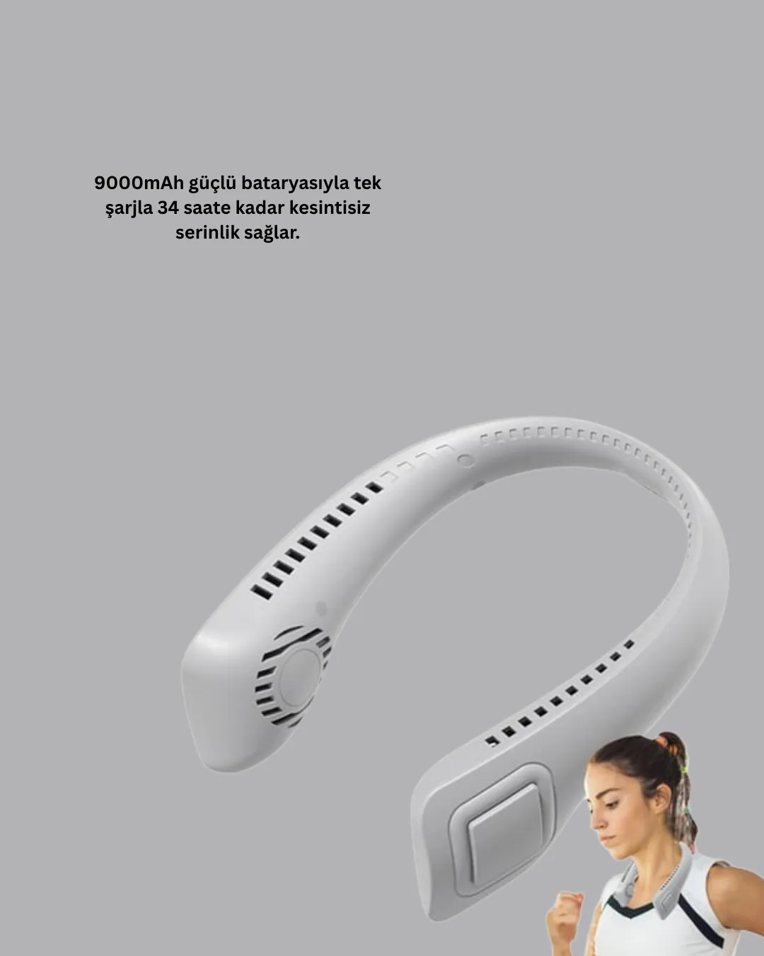 9000mAh Şarjlı Boyun Tipi Taşınabilir Vantilatör