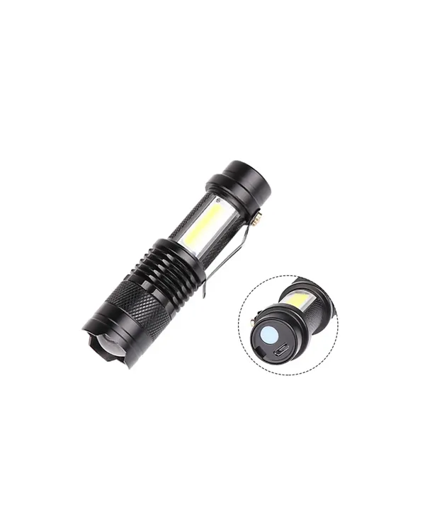 Taşınabilir Şarjlı LED Fener - 4 Modlu, 2000LM, Ayarlanabilir Odak