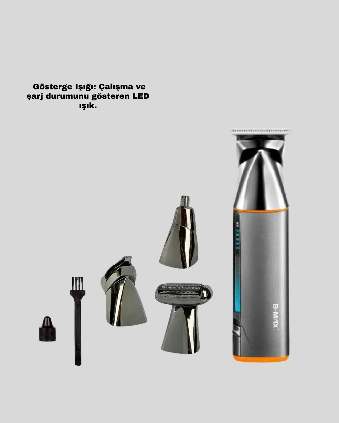 9’u 1 Arada Bakım Seti Güçlü Motorlu Saç Sakal Burun Kulak Trimmer