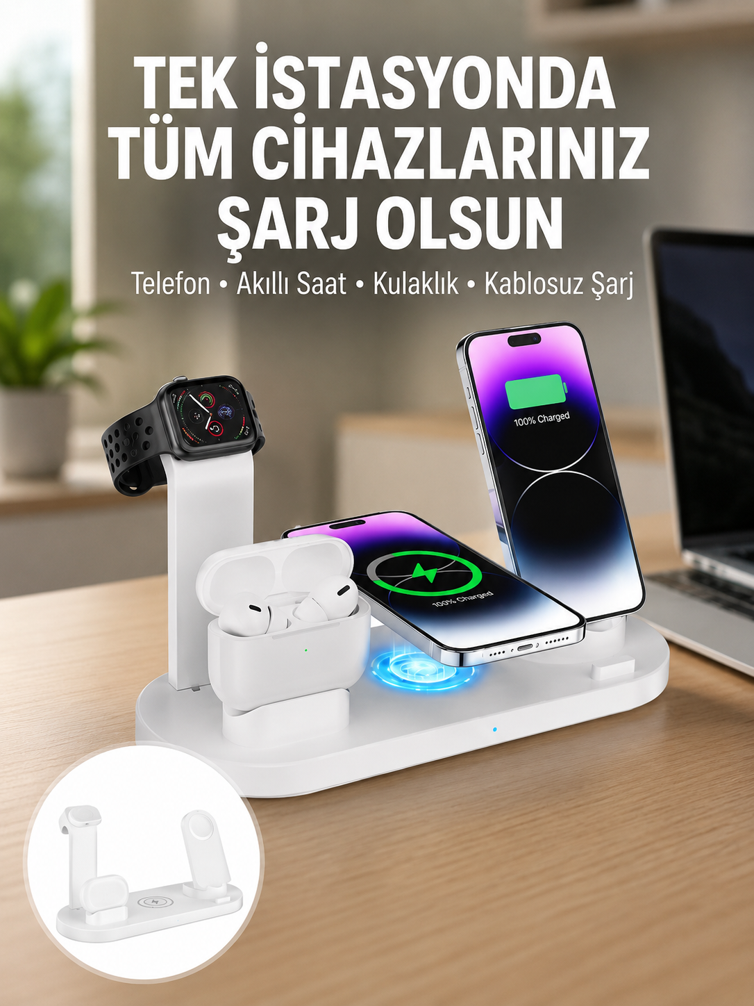 Şık ve Fonksiyonel Tasarım – Evde, Ofiste veya Seyahatte Kusursuz Şarj Deneyimi