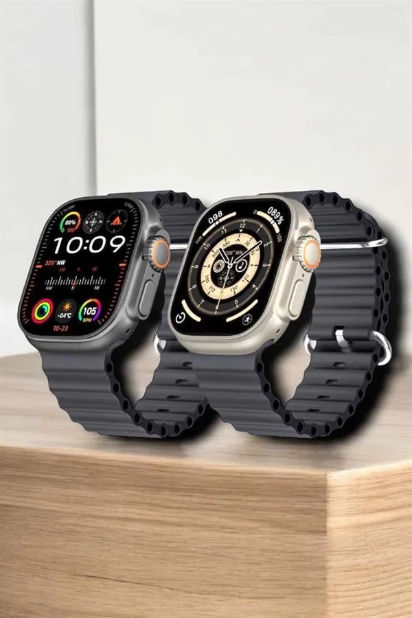 45 MM Gri Kasa Ultra Akıllı Saat Sesli Görüşme, Sağlık Takibi, Suya Dayanıklı