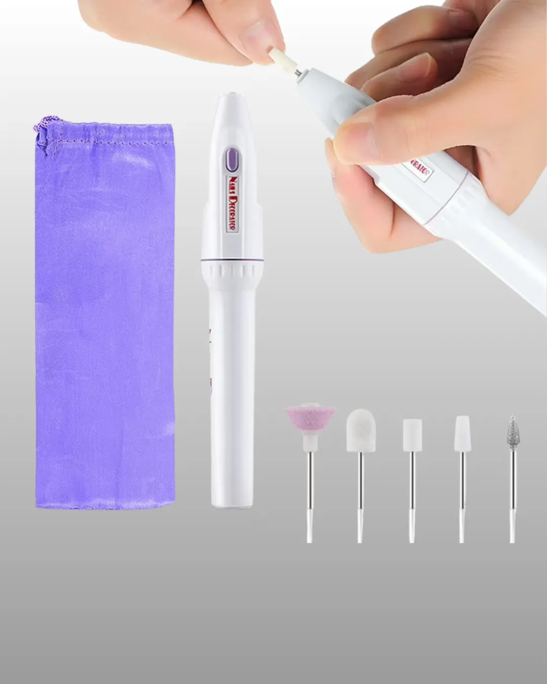 ABS Gövdeli Sessiz Tırnak Matkap Seti – Ayarlanabilir Hız ve Uzun Ömürlü Kullanım