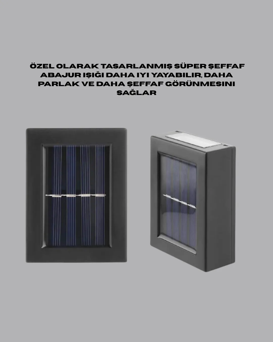 Güneş Enerjili Su Geçirmez LED Duvar Lambası