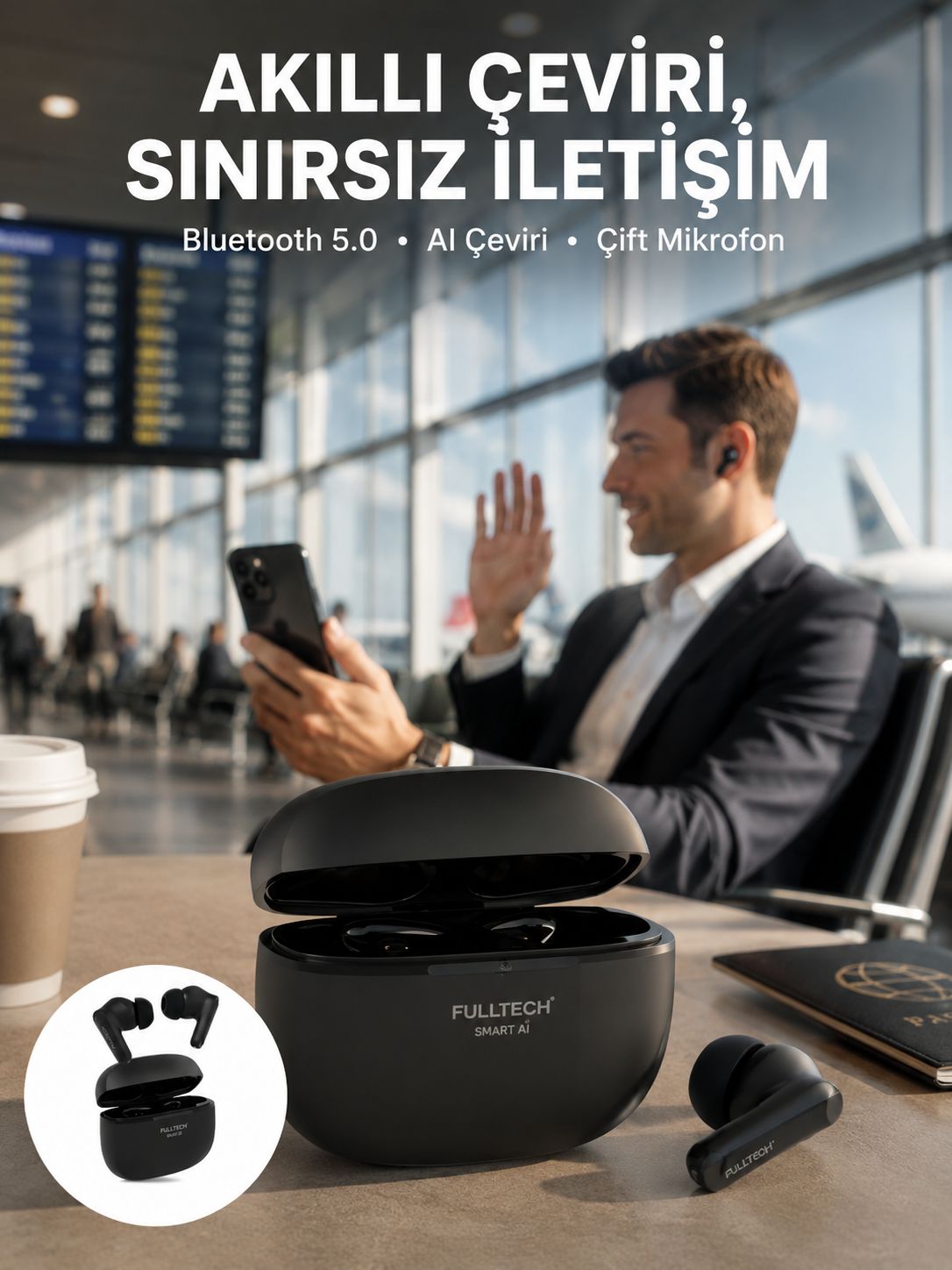 Gürültü Engelleyici TWS Kulaklık Uzun Pil Ömürlü ve Suya Dayanıklı