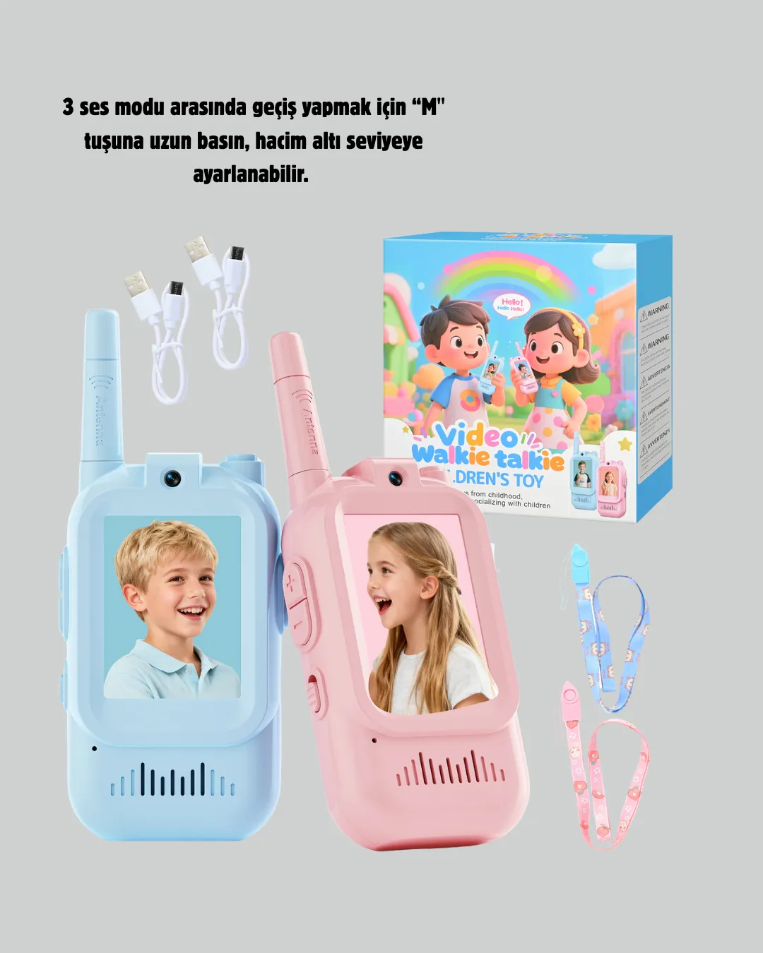 Görüntülü Walkie Talkie Çocuklar İçin Video İnterkomlu Oyuncak